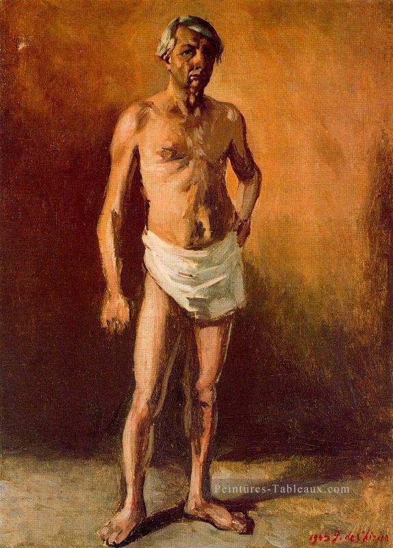 autoportrait nu Giorgio de Chirico surréalisme métaphysique Peintures à l'huile